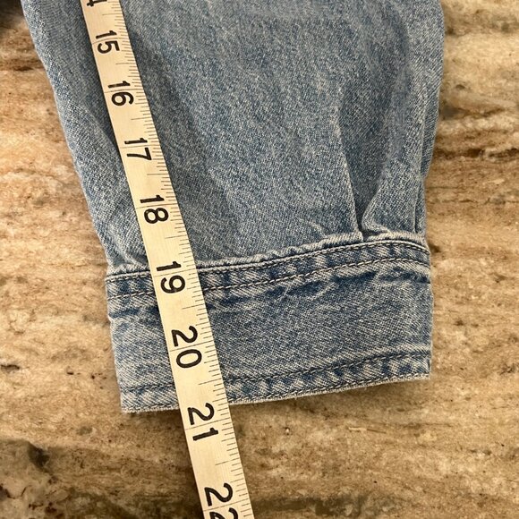 Vintage Levis Mens Denim Shirt Long Sleeve Button Up Red Tab size XXL Rodeo - Picture 8 of 12